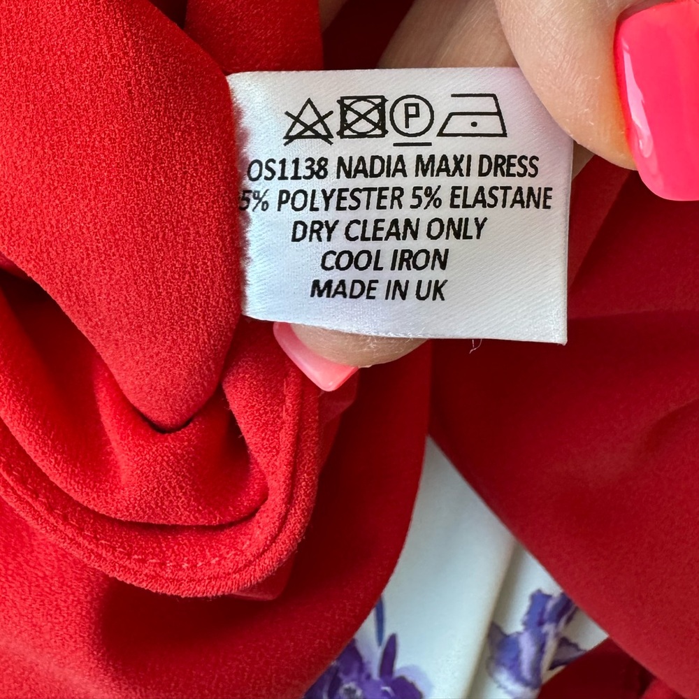 Solace London Nadia Red One-Shoulder Maxi Dress. Made in UK, size 2. Worn once - Picture 6 of 16